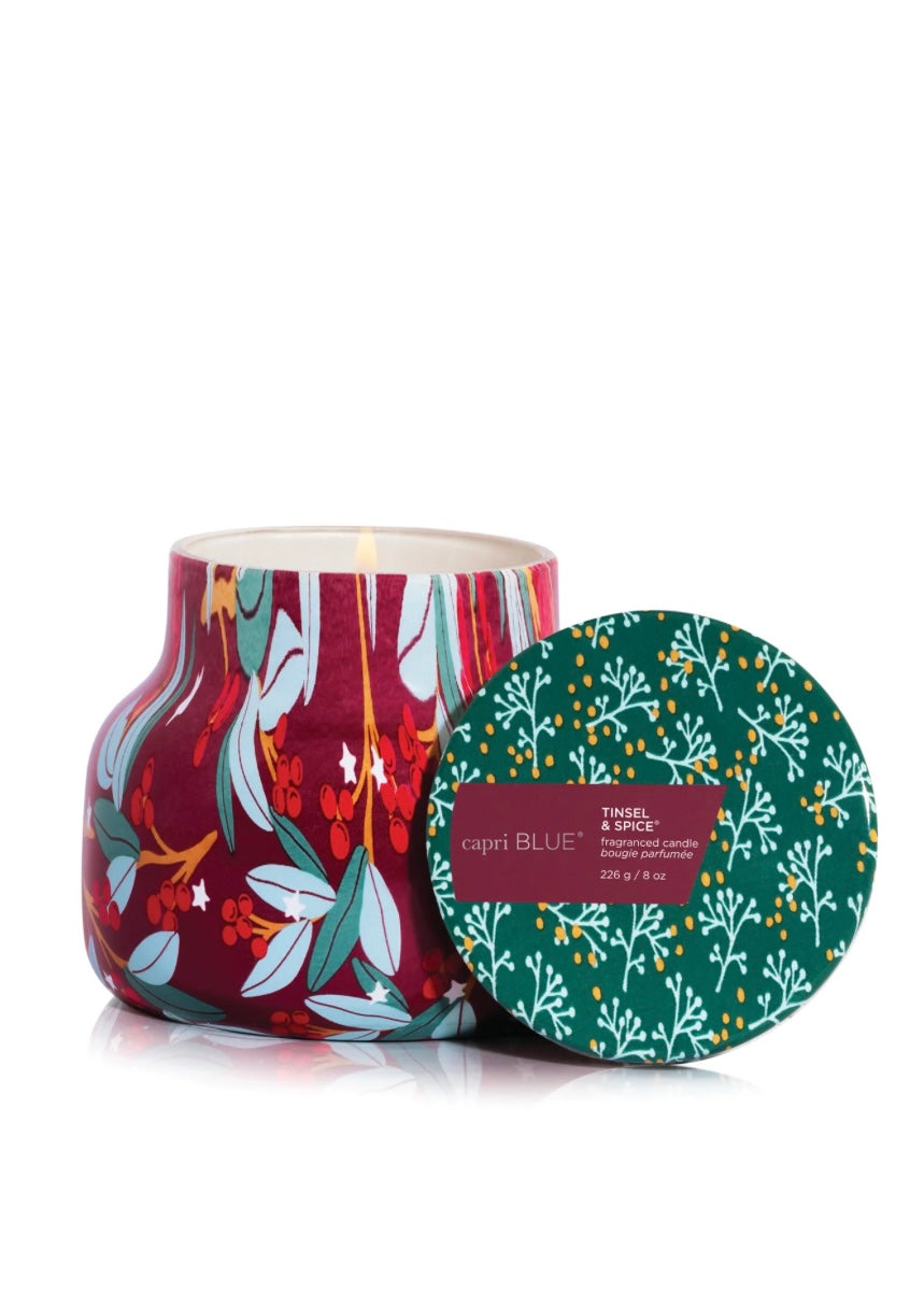 Tinsel & Spice Holiday Pattern Play Petite Candle