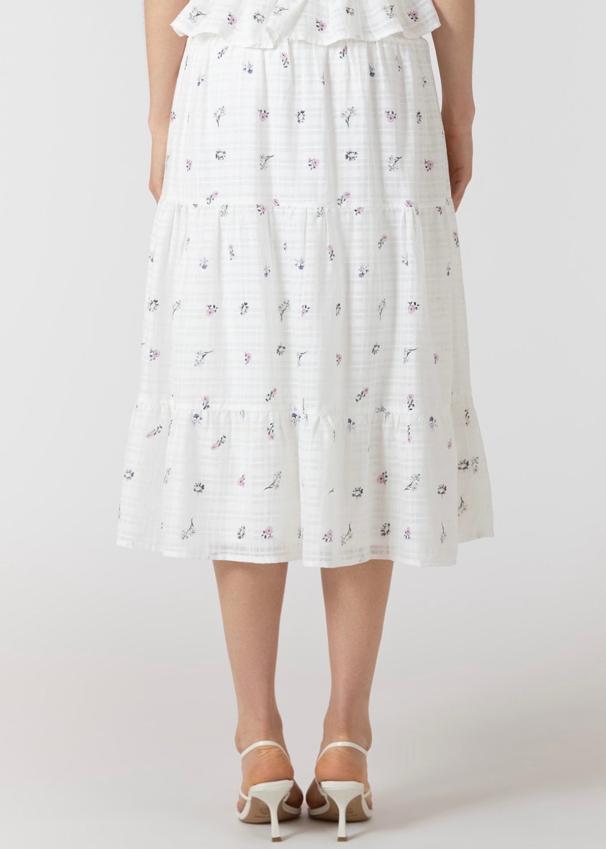 Dainty Rose Midi Skirt