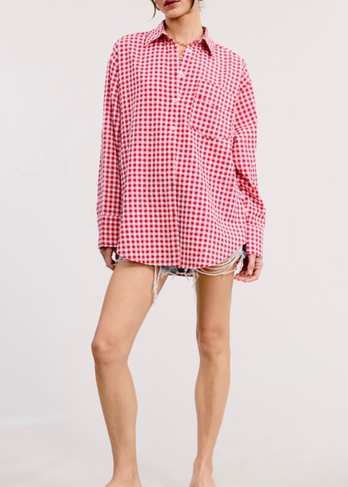 Aviana Gingham Blouse