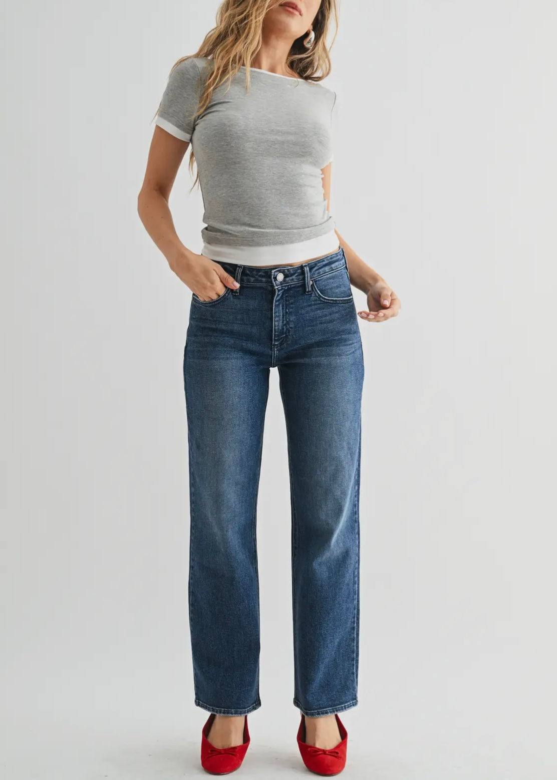 Stretchy Straight Jeans