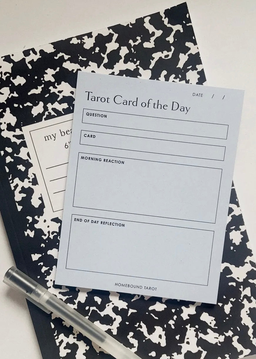 Daily Tarot Reading Pad | Morning To Evening Reflection