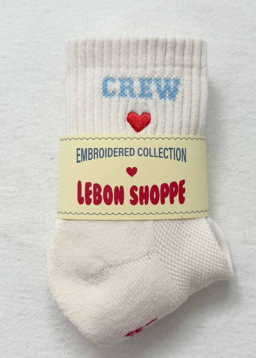 Embroidered Crew Socks