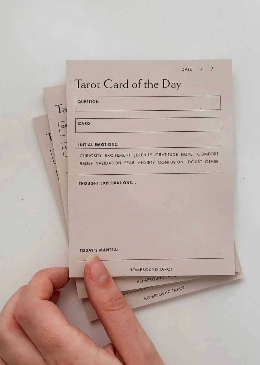 Daily Tarot Reading Pad | Emotions Check-in
