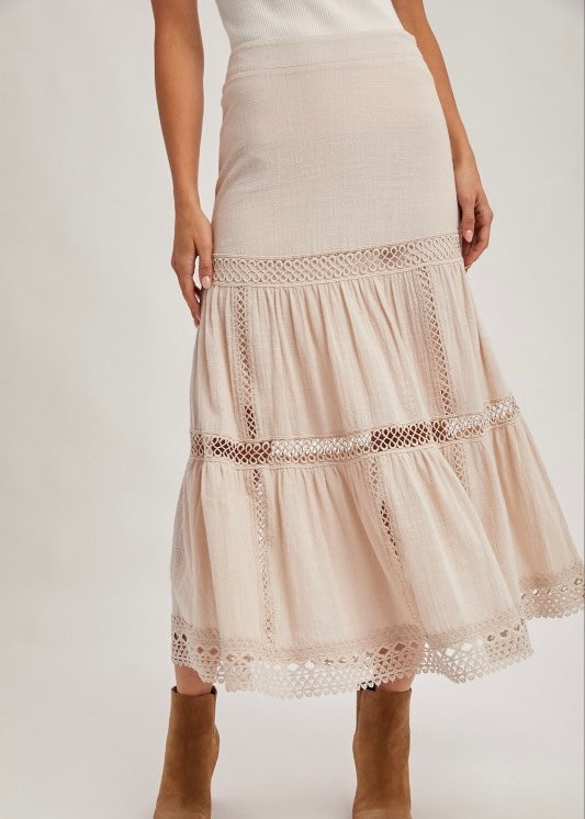 Ida Crochet Midi Skirt