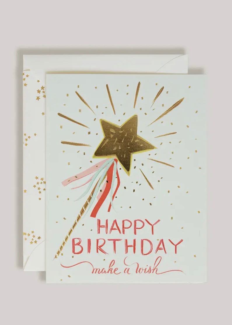 Stars and Wand Birthday Card
