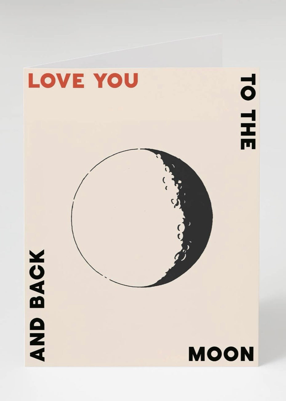 Love You To The Moon Card