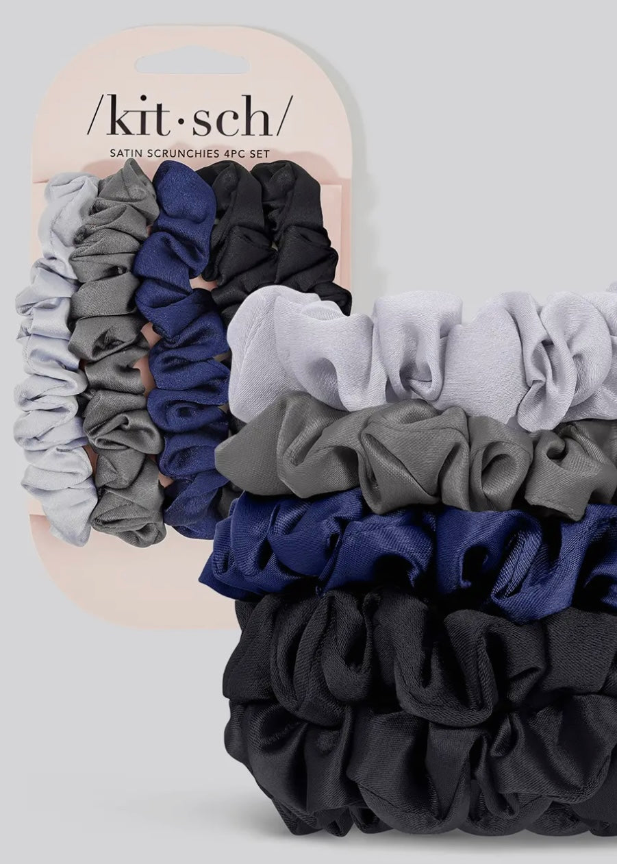 Satin Scrunchies - 5 Pack