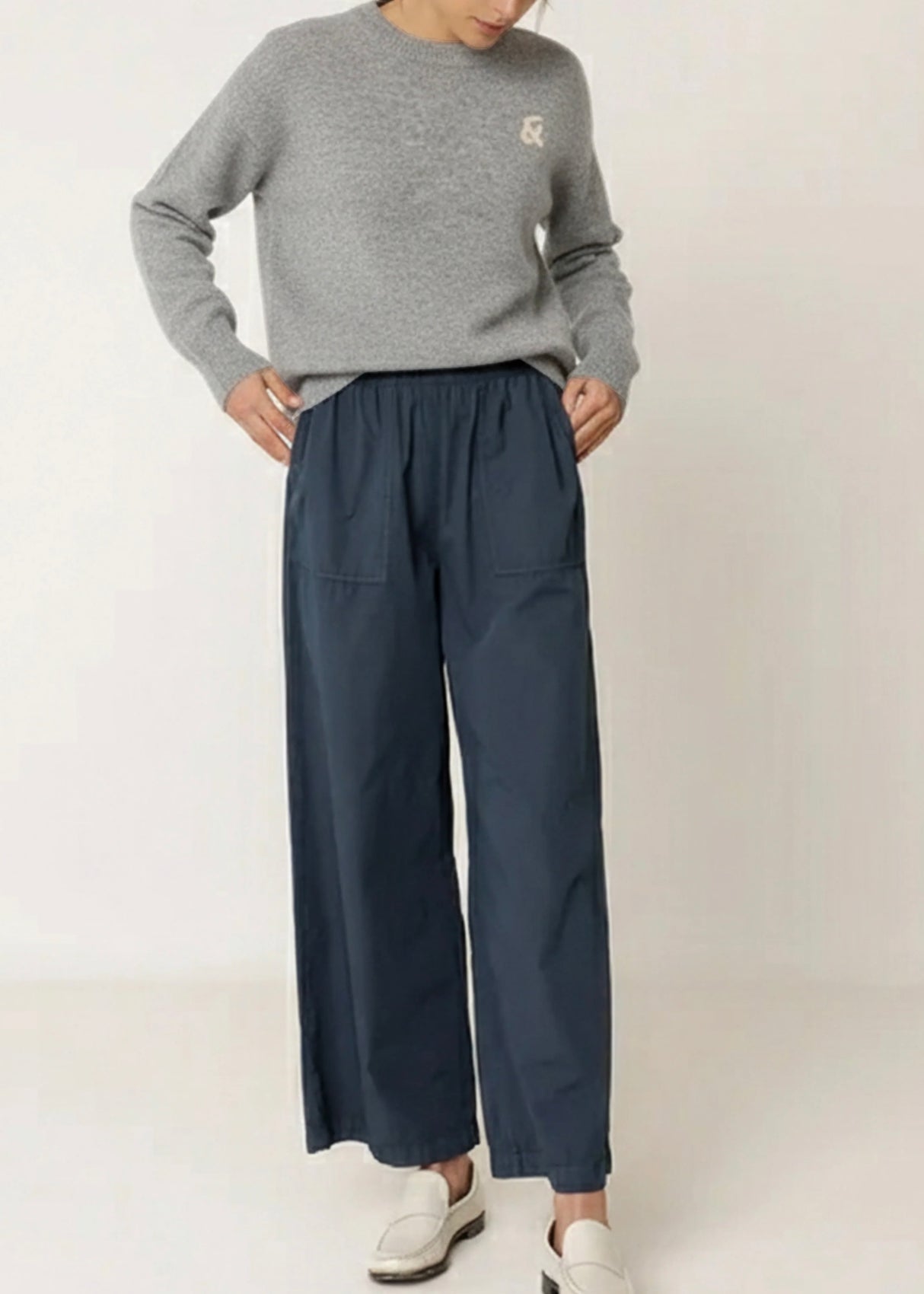 Straight Poplin Pant
