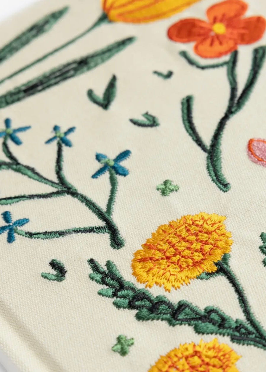 Embroidered Floral Journal