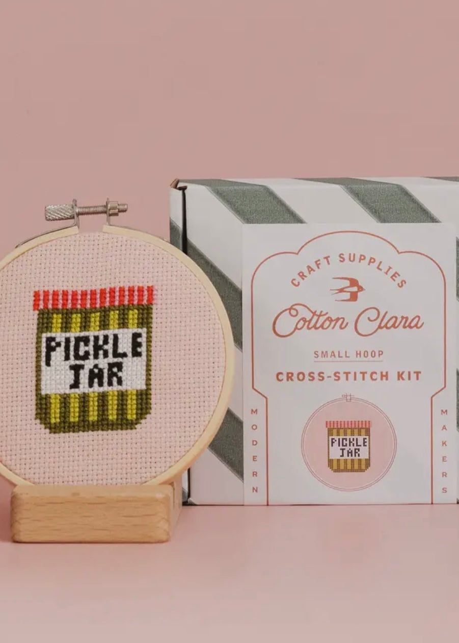 Pickle Jar Cross Stitch Kit