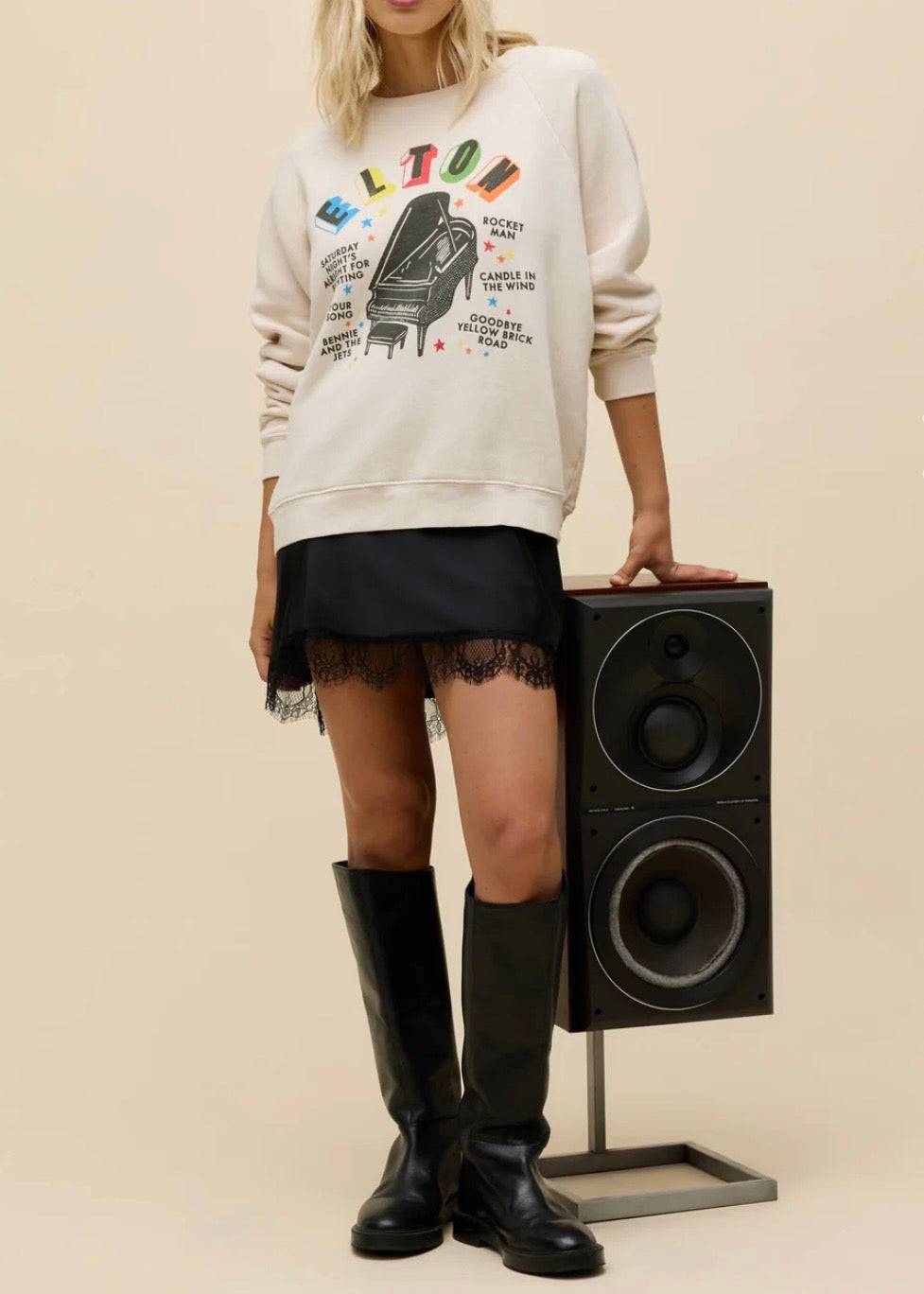 Elton John Rainbow Piano Sweatshirt