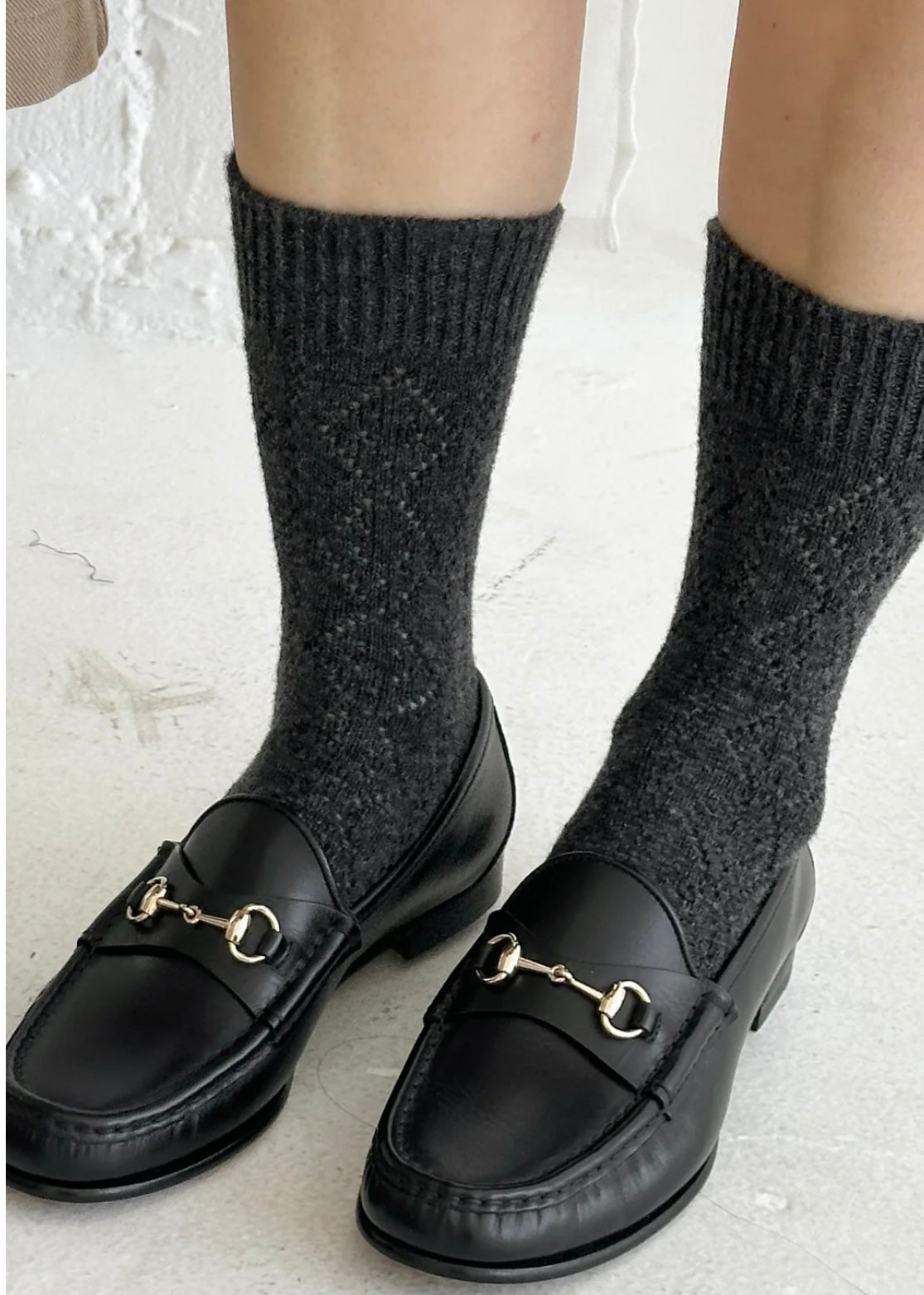 Cashmere Pointelle Socks