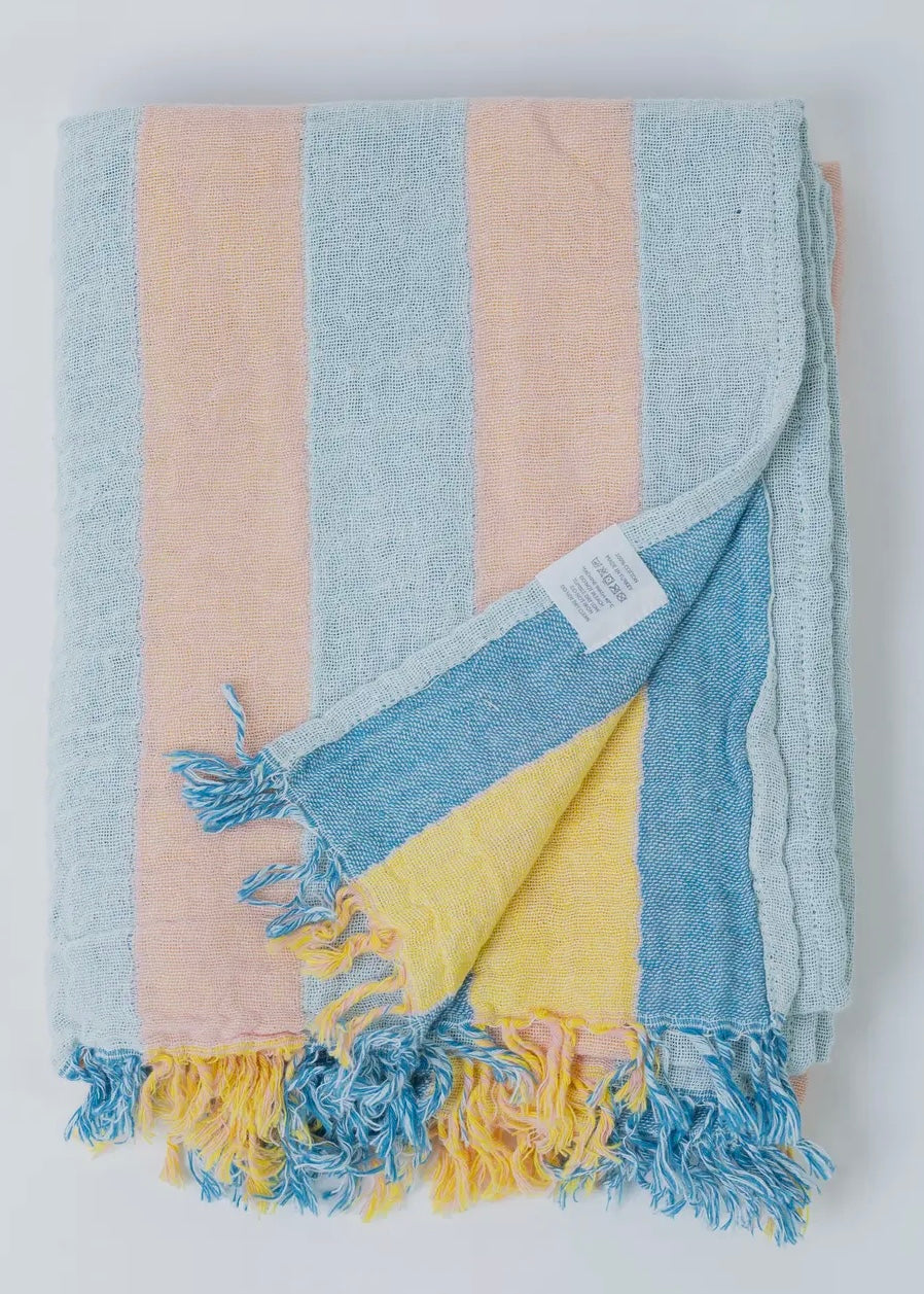 Muslin Striped Turkish Towel