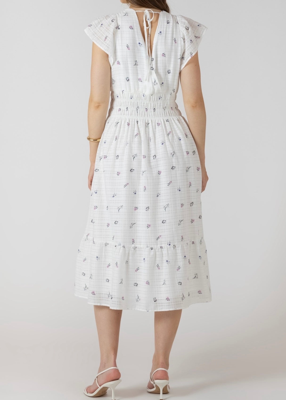 Dainty Rose Wrap Midi Dress