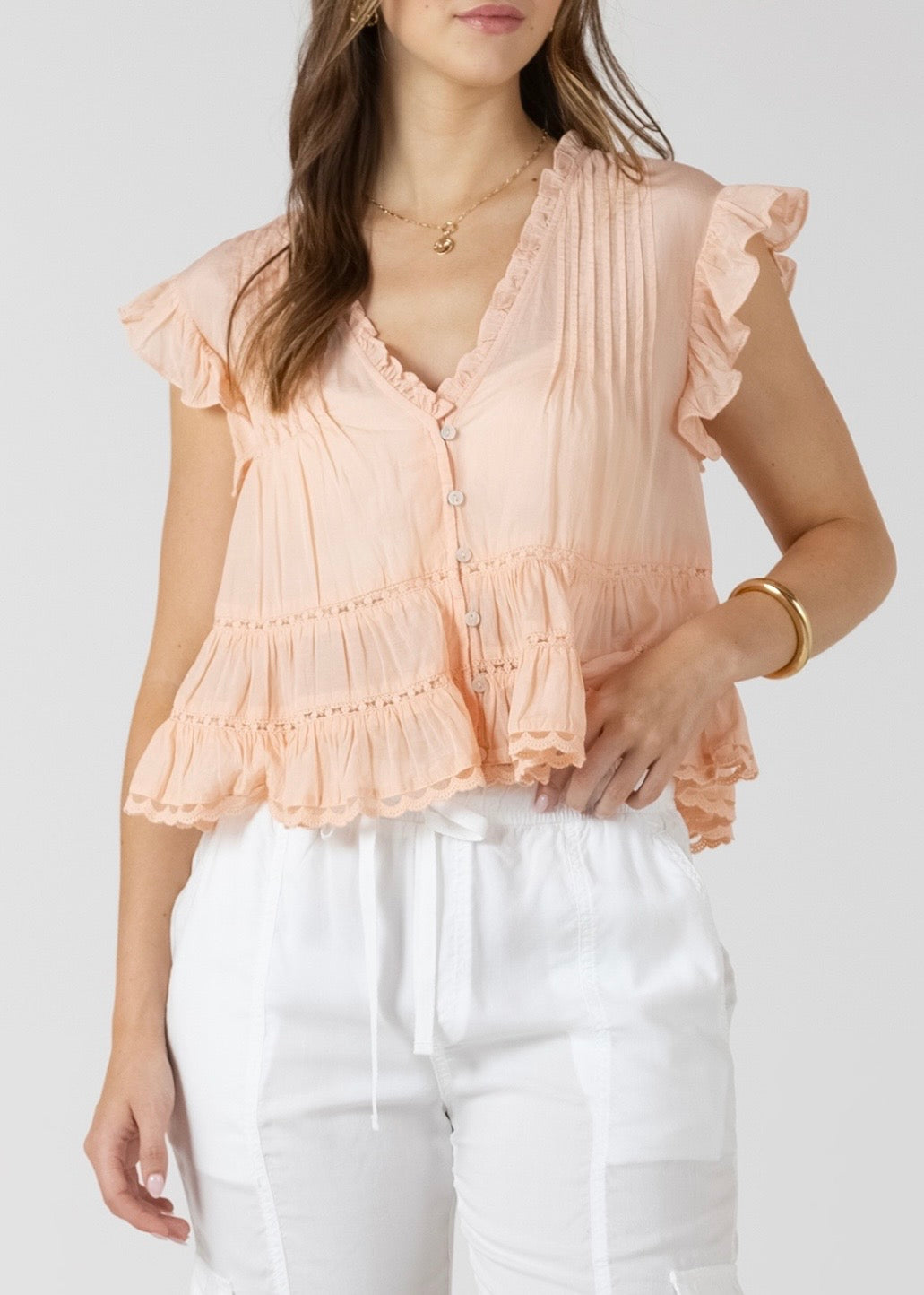 Lace Peplum Blouse