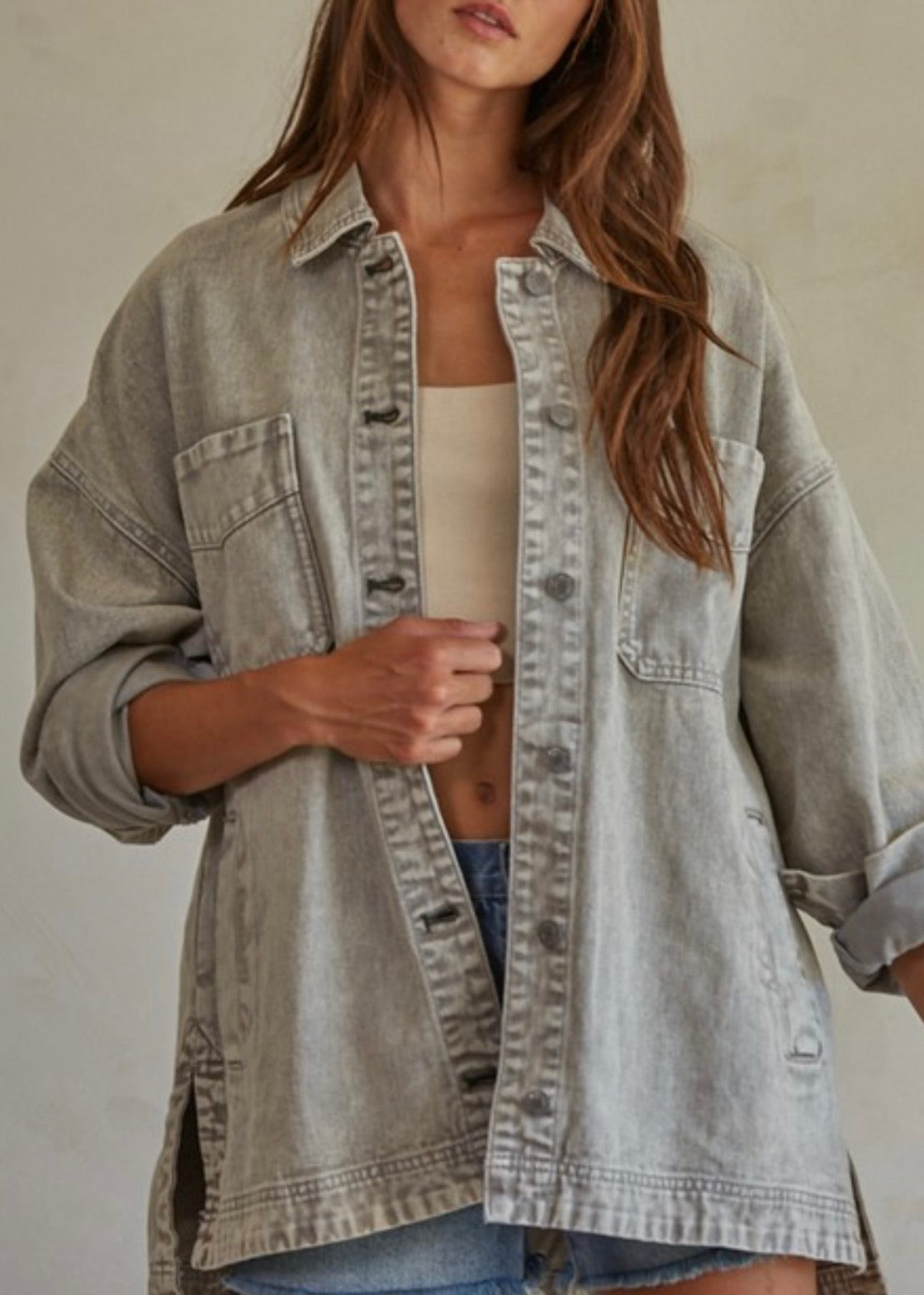 Harper Washed Grey Jacket
