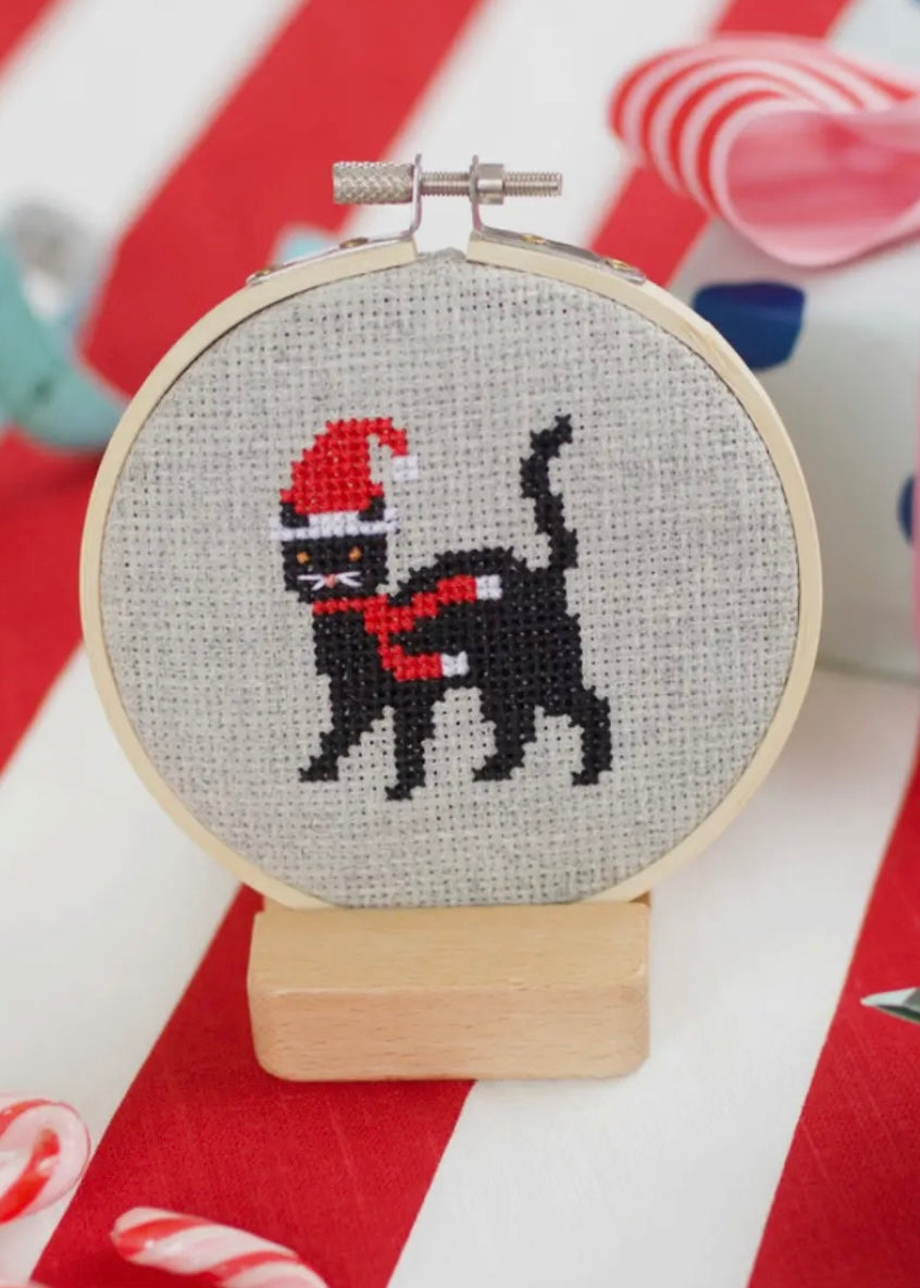 Christmas Cat Cross Stitch Kit