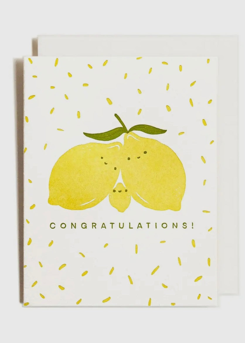 Congrats Lemon Greeting Card