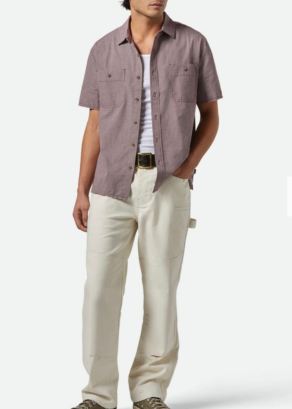 Cru Micro Plaid Short Sleeve