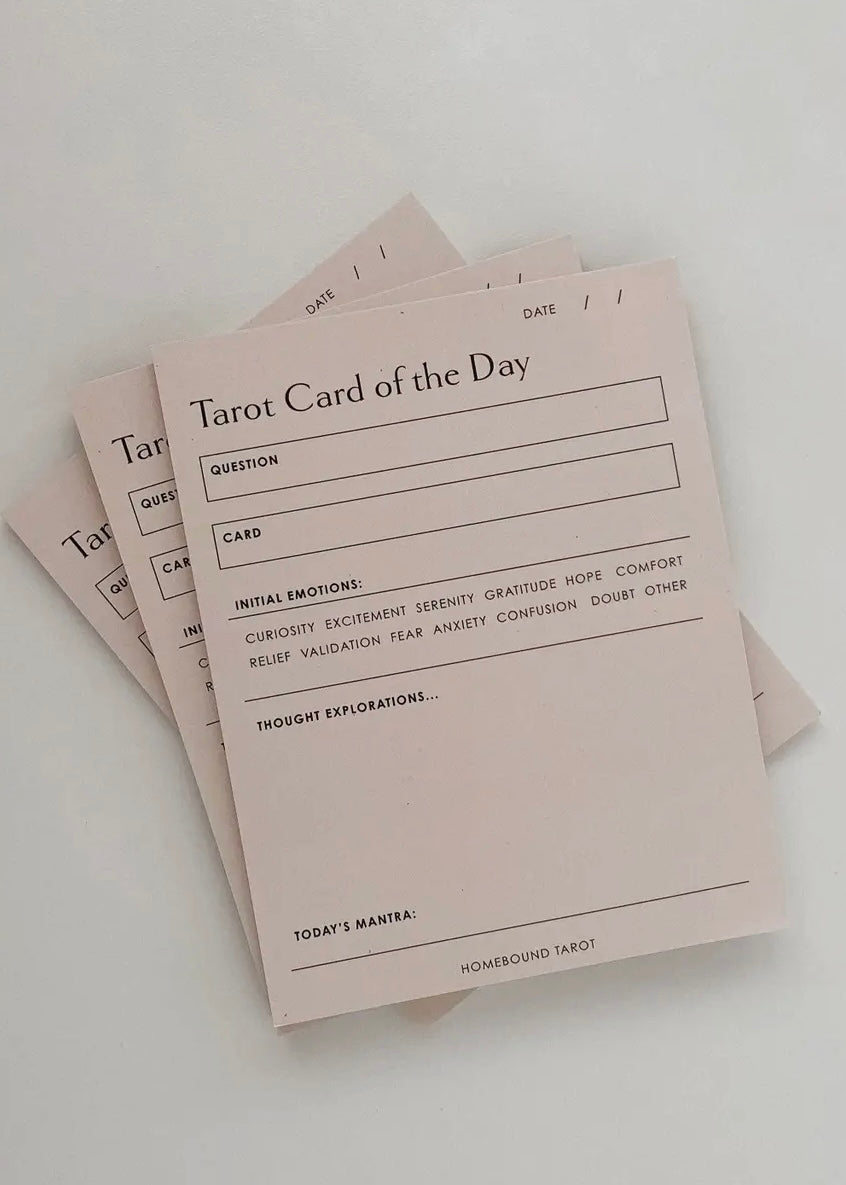 Daily Tarot Reading Pad | Emotions Check-in