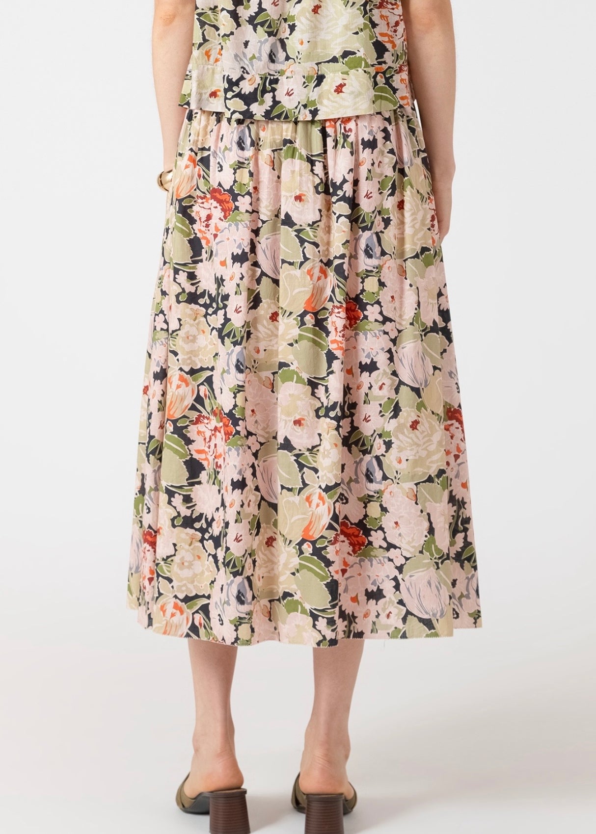 Vintage Rose Midi Skirt