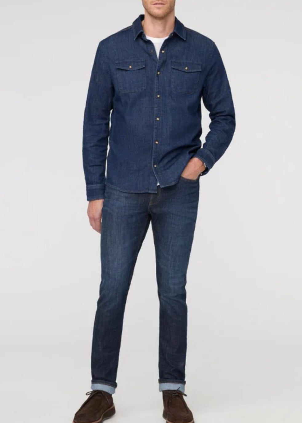 Performance Denim Lite Two-Pocket Shirt - Dark Stone