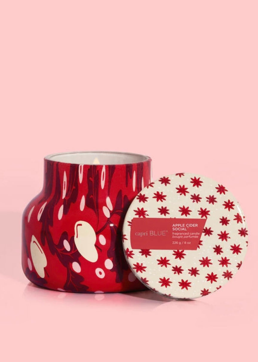 Apple Cider Social Holiday Pattern Play Petite Candle