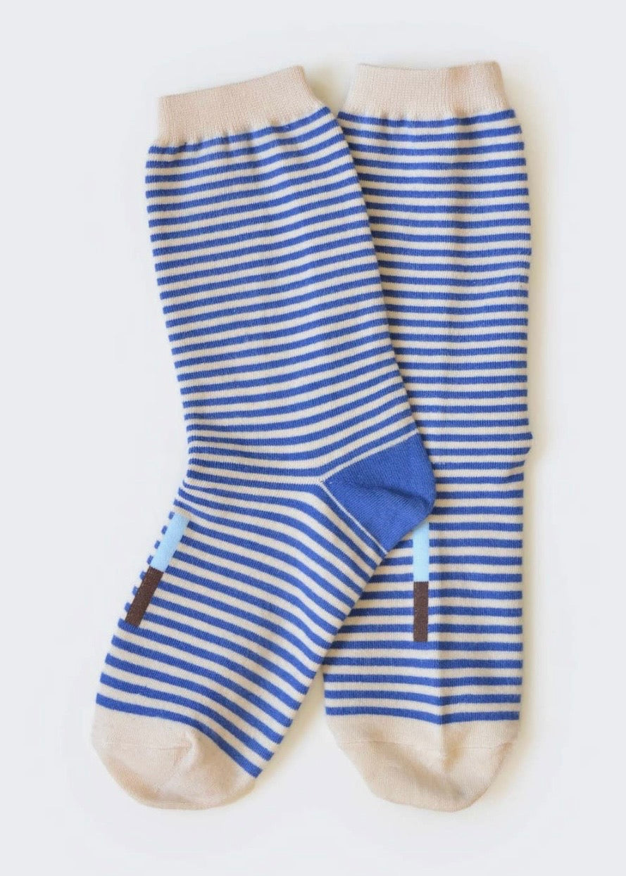 Cole Thin Stripe Crew Socks