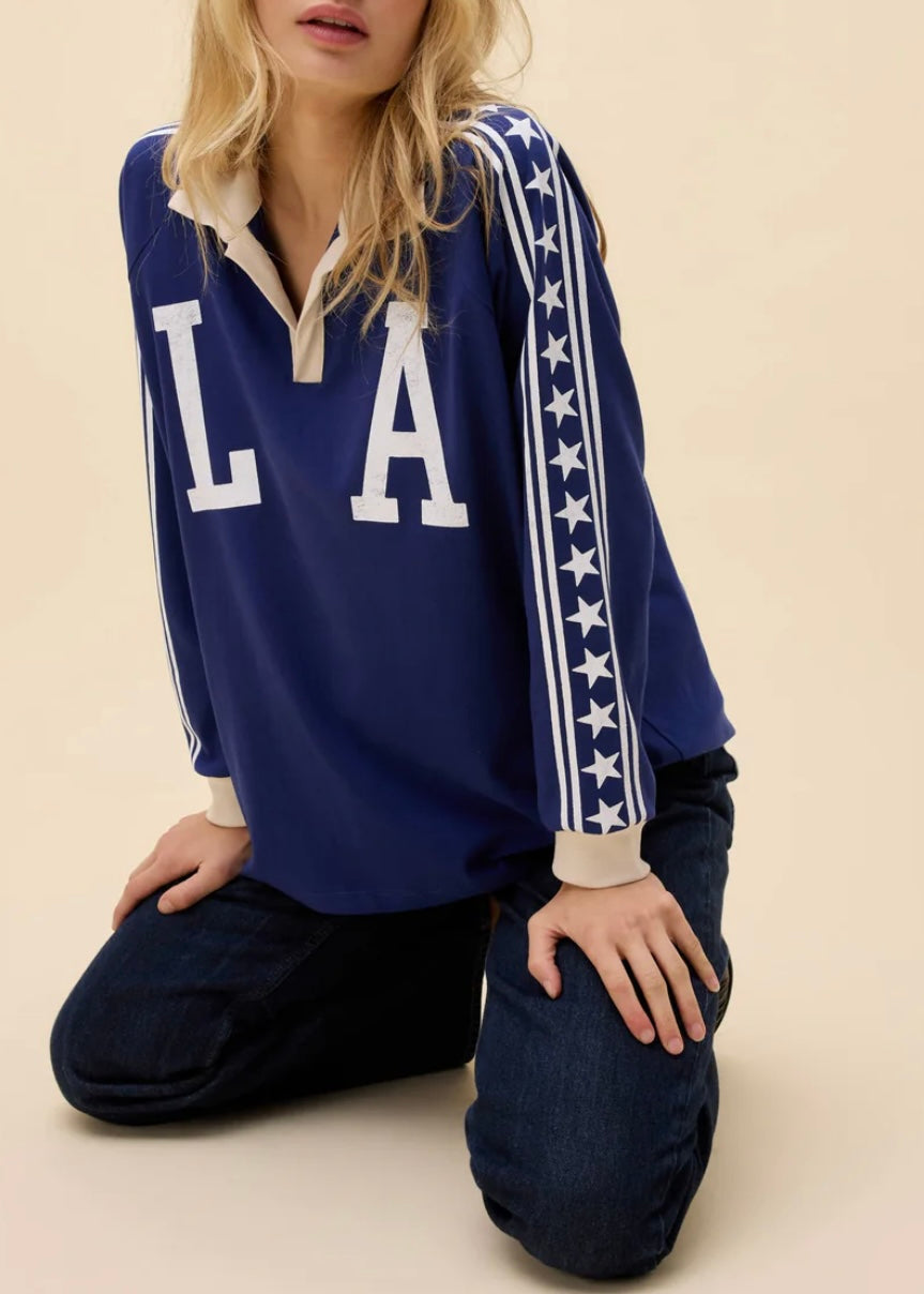 Los Angeles Raglan Rugby Top