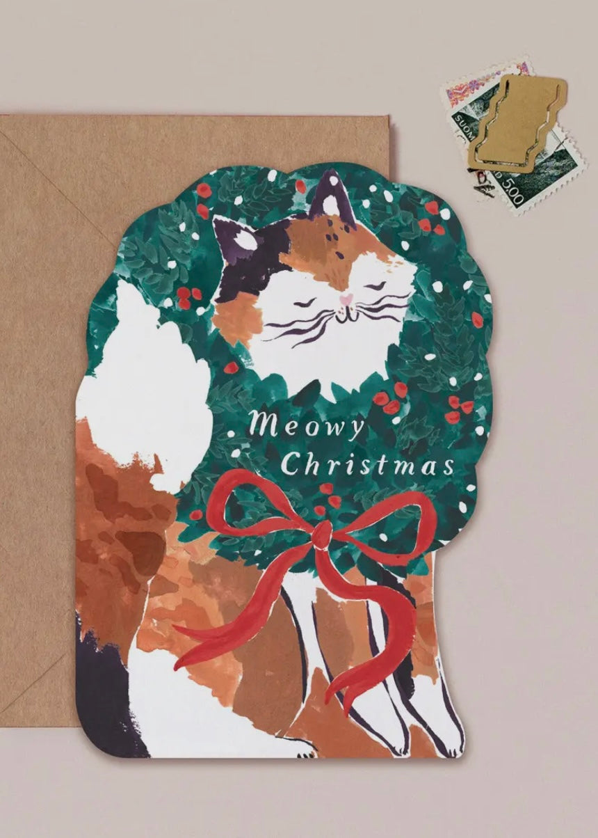 Cat Meowy Christmas Card