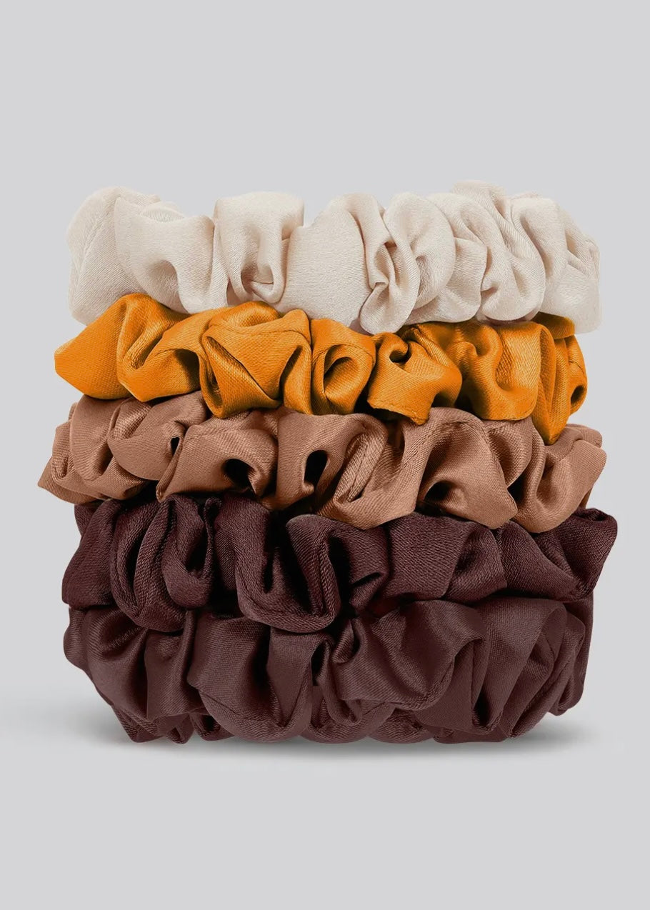 Satin Scrunchies - 5 Pack
