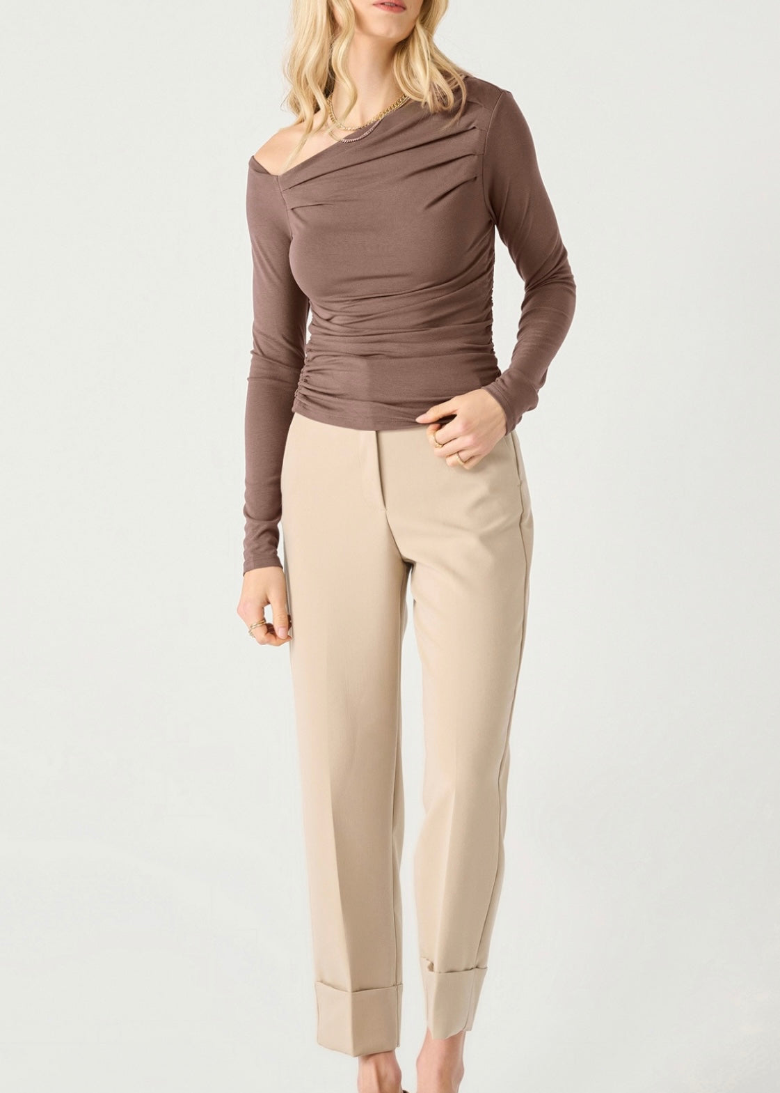 Long Sleeve Draped Top