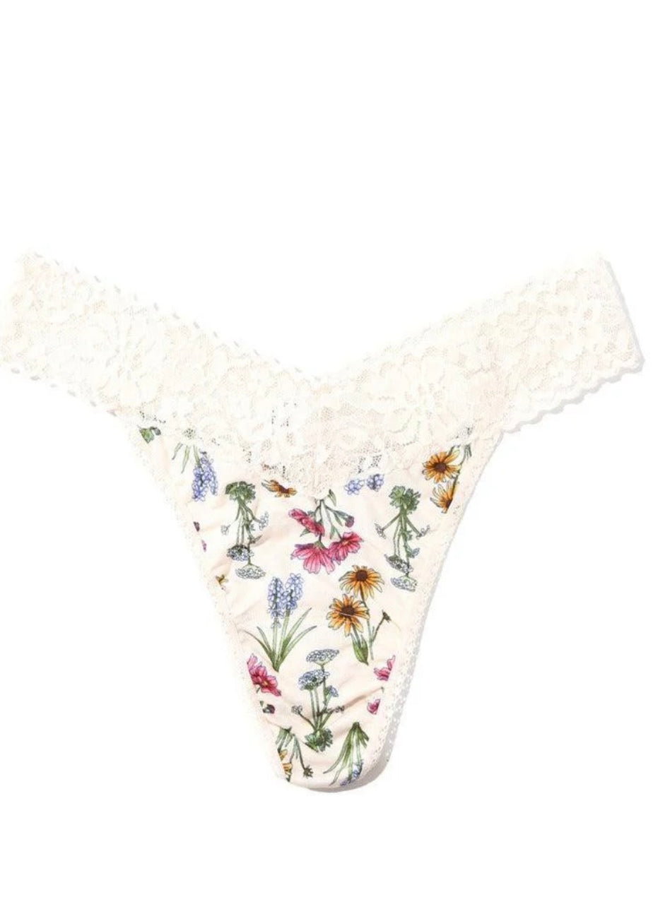 Signature Lace Printed Thong