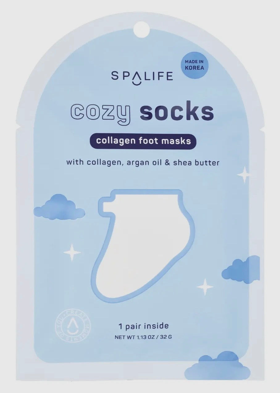 Christmas Holiday Cozy Socks Collagen Foot Masks - 1 Pair