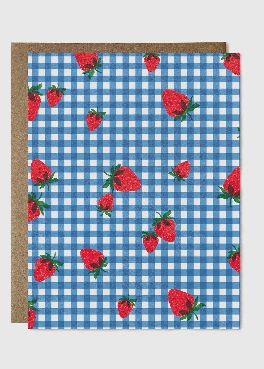Strawberry Picnic Card