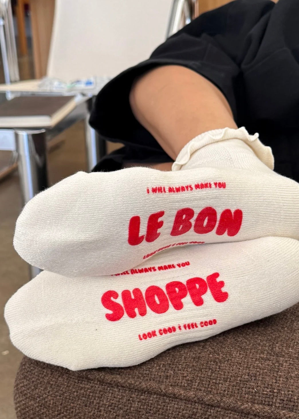 Ruffled Hugger Crew Socks