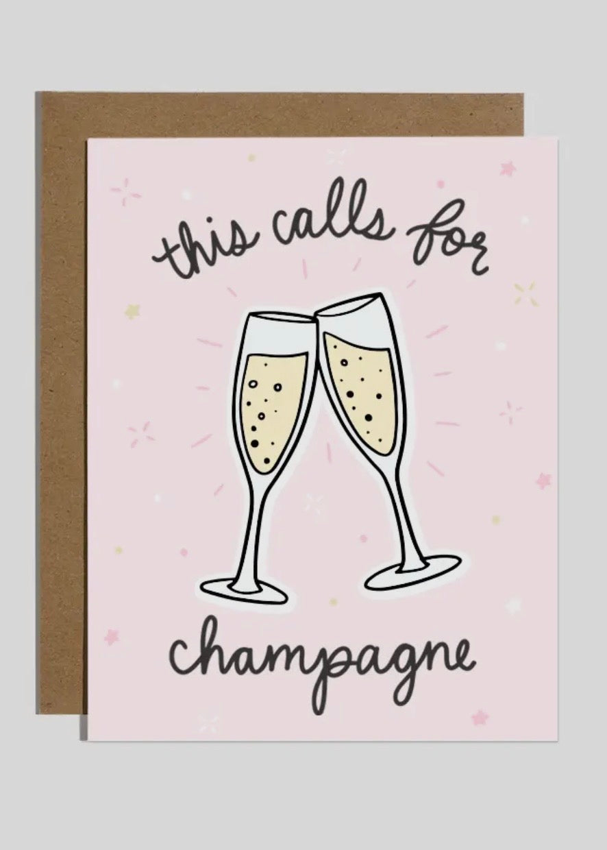 This Calls For Champagne Congrats Card