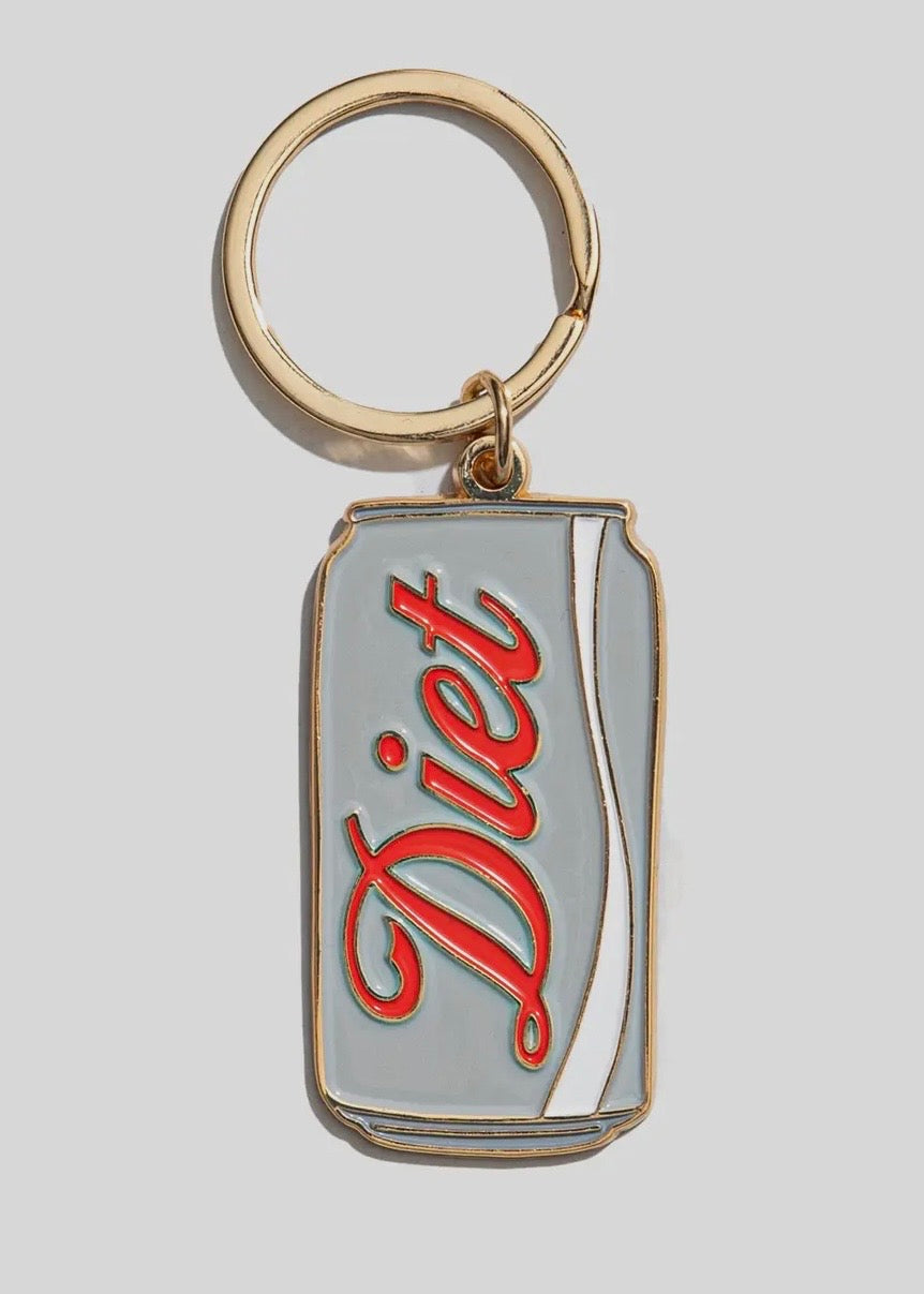 Diet Soda Can Enamel Keychain Bag Charm