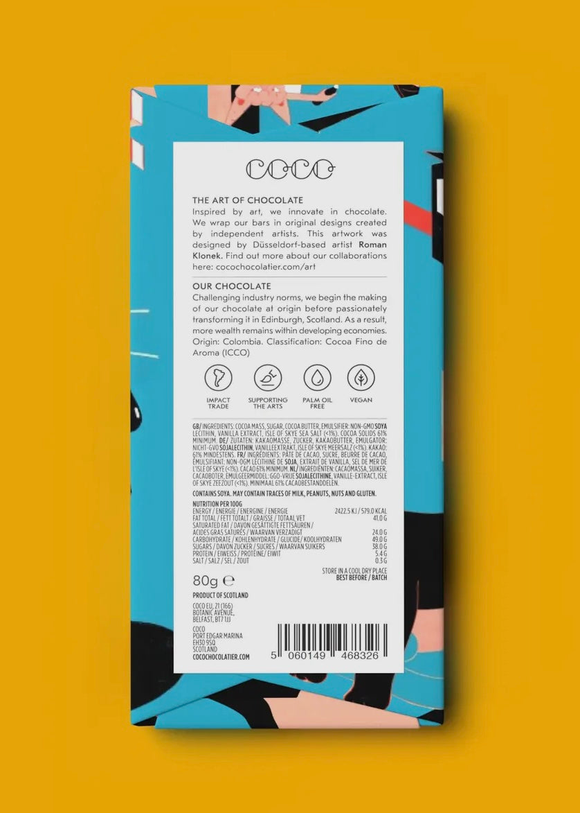 Isle of Skye Sea Salt Dark Chocolate Bar