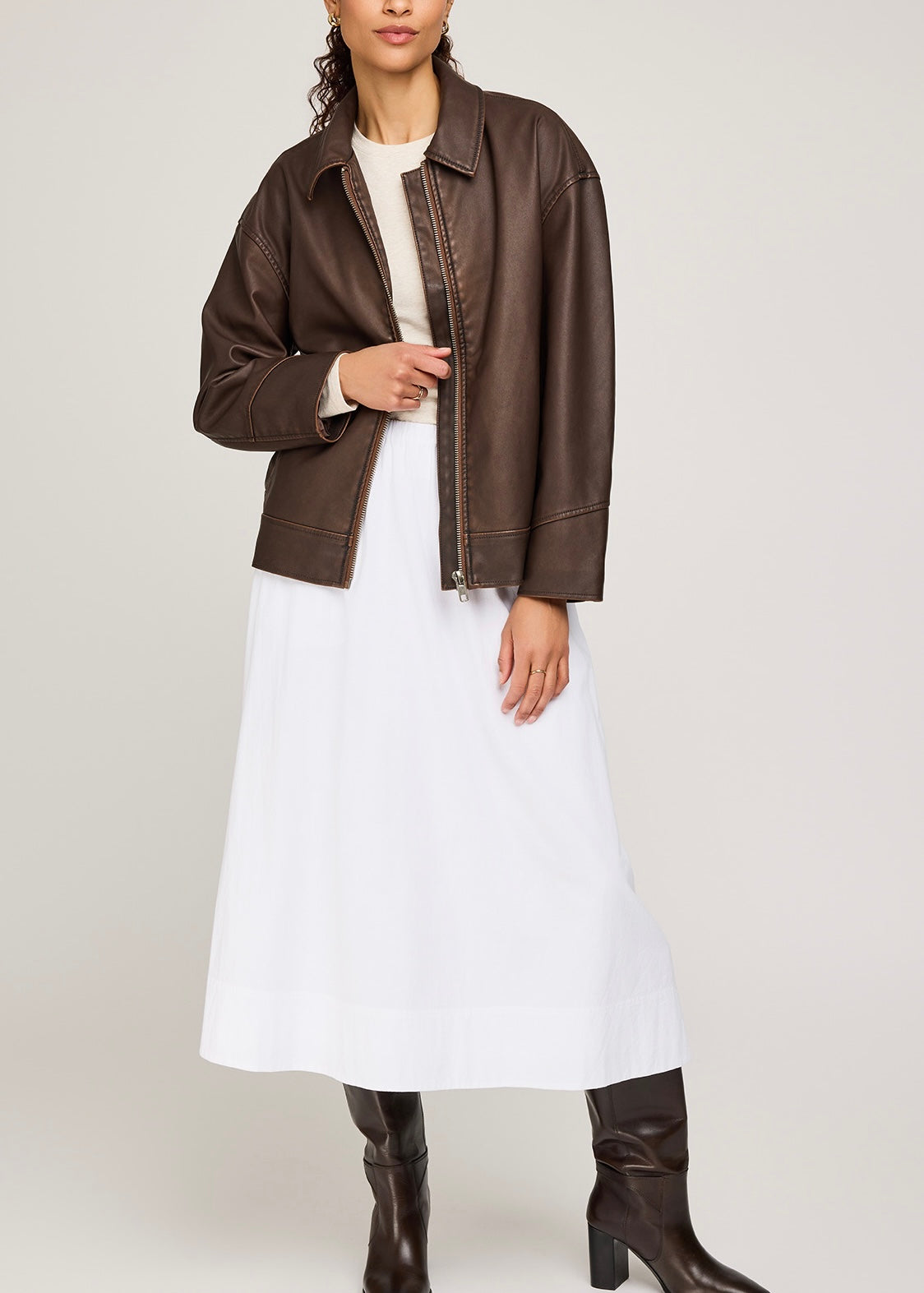 Audrey Faux Leather Jacket