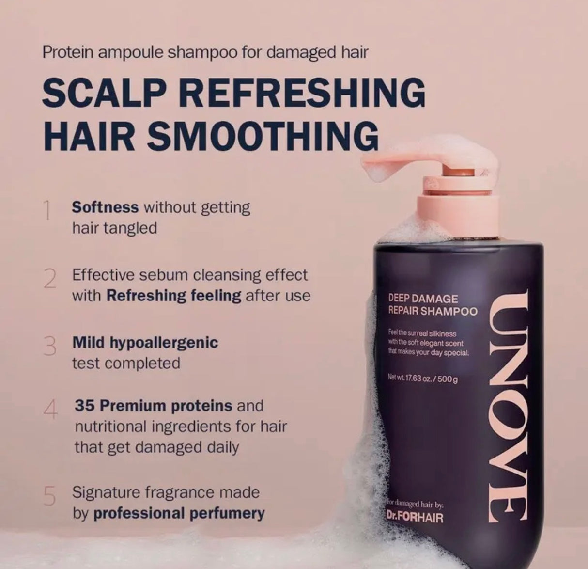 Unove Deep Damage Repair Shampoo 500ml