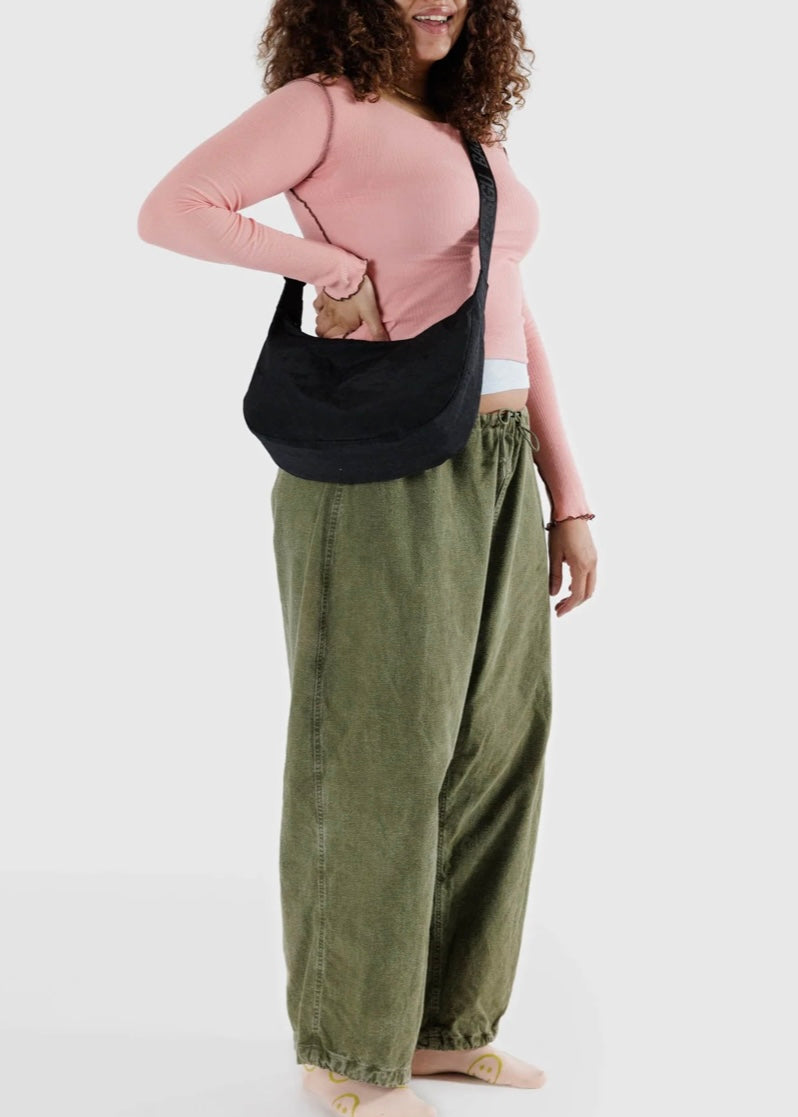 Medium Nylon Crescent Bag