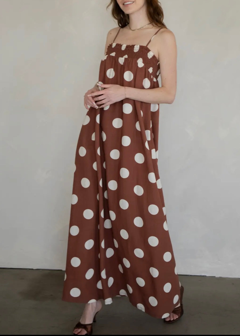Sandy Polka Dot Maxi