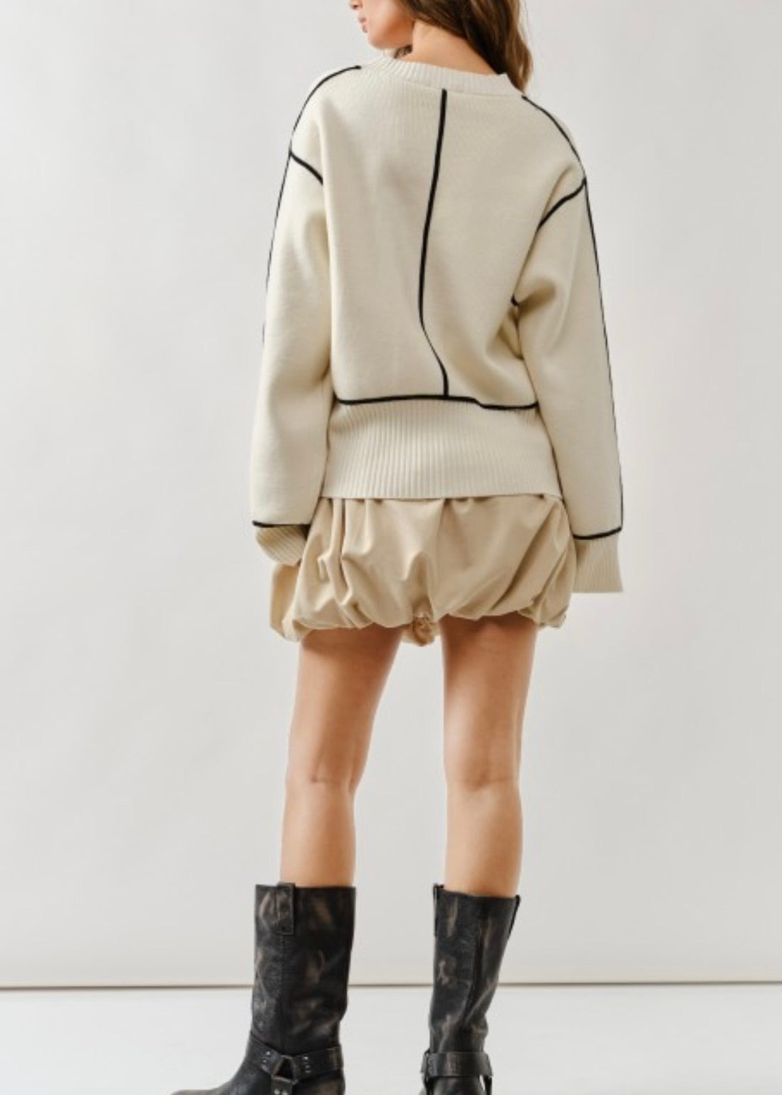 Annabelle Contrast Stitch Sweater