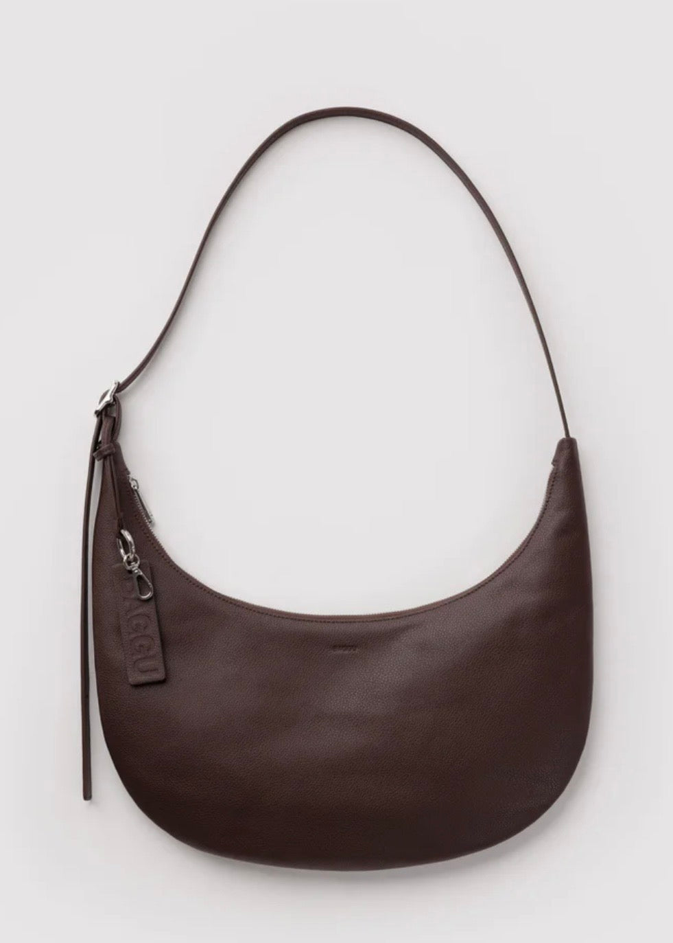 Medium Recycled Leather Flat Crescent