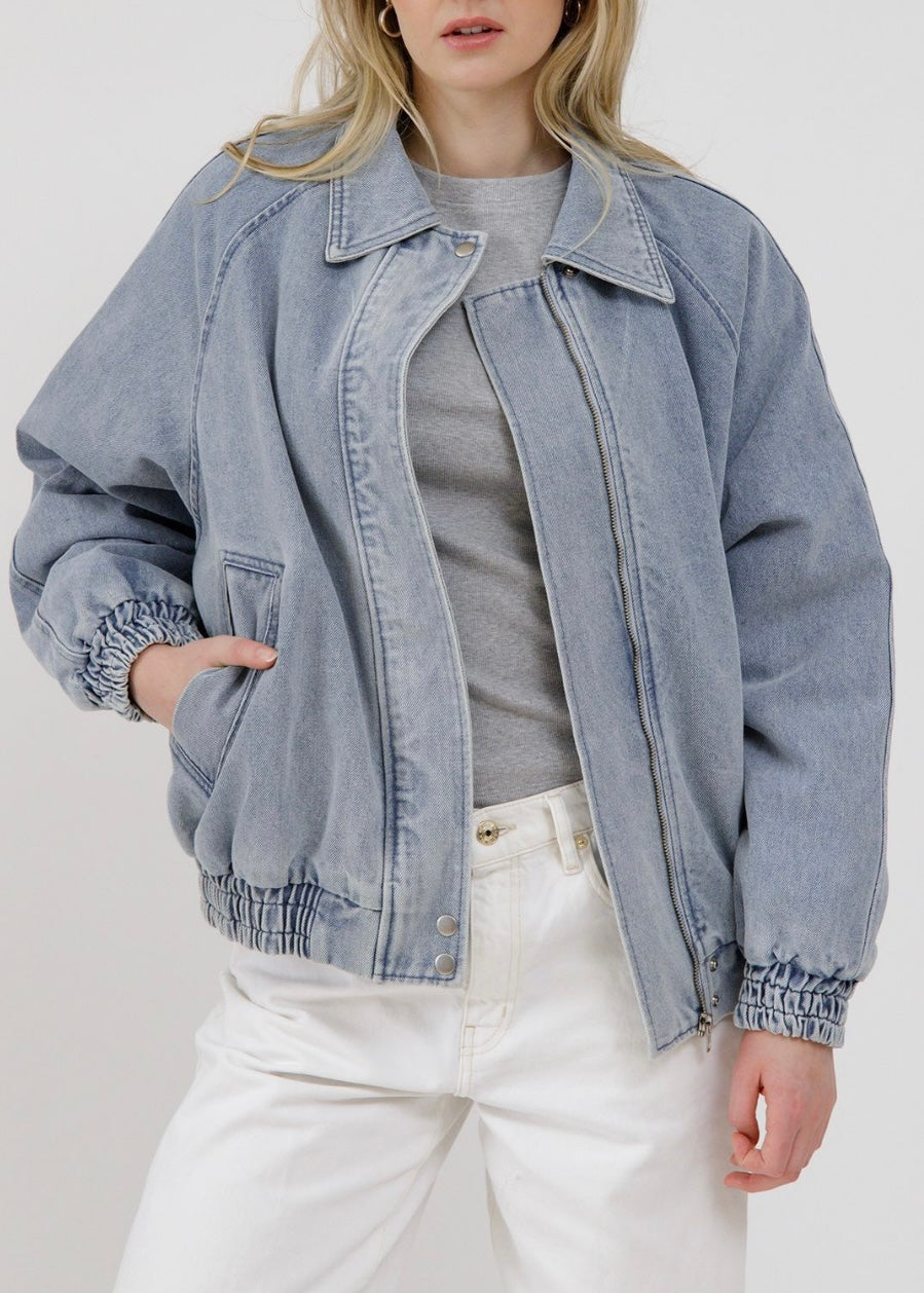 Christine Denim Bomber
