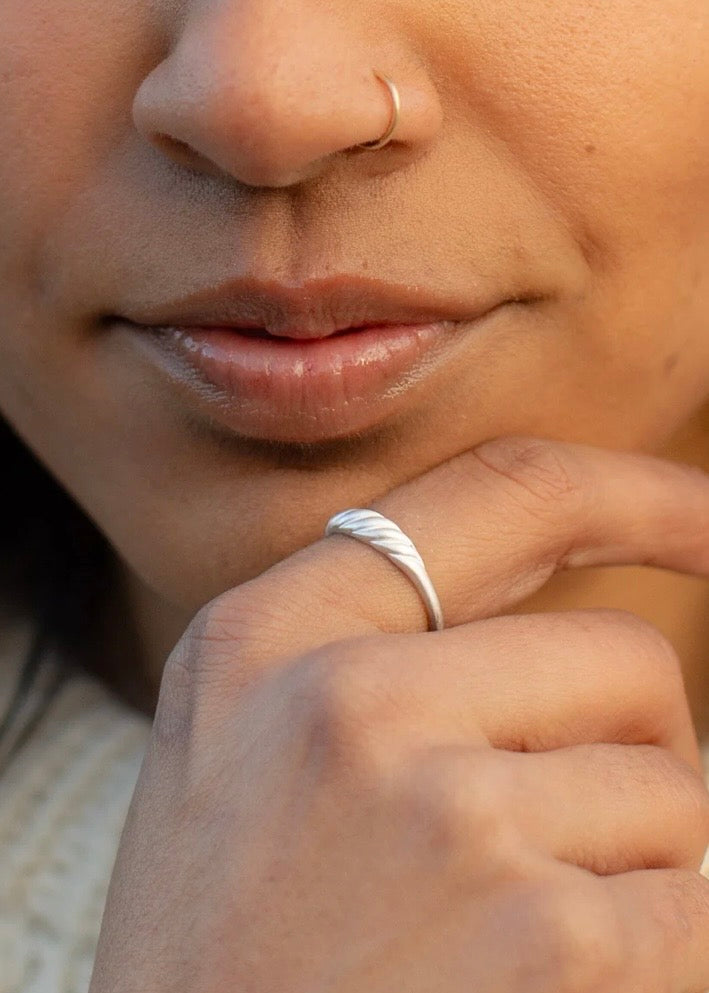Meridian Signet Ring in Sterling Silver