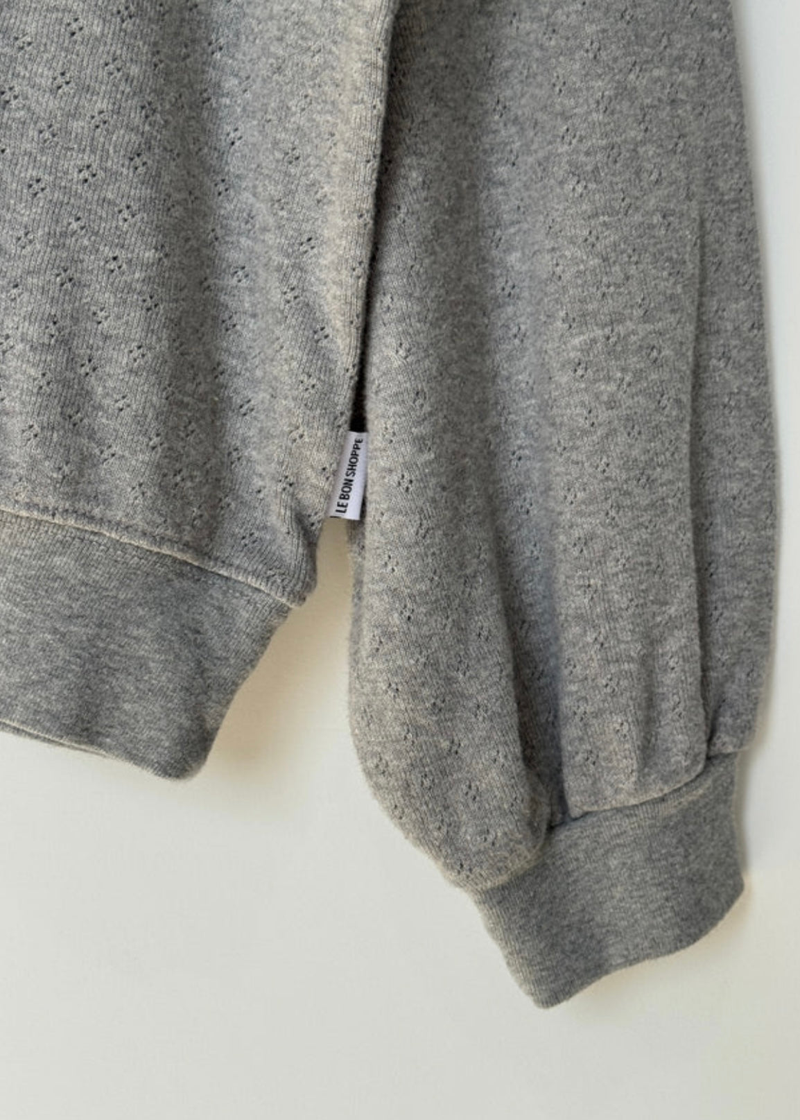 Pointelle Crew Sweatshirt