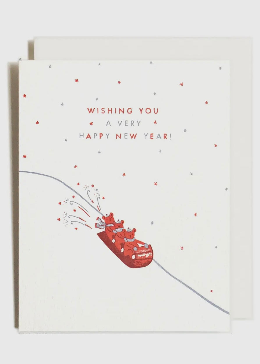 New Year Sled Card