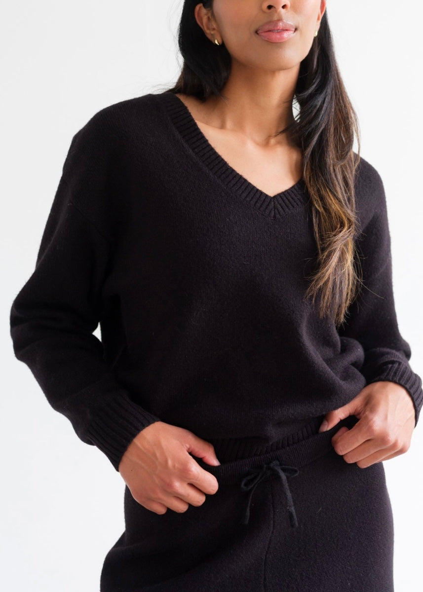 V Neck Boxy Sweater